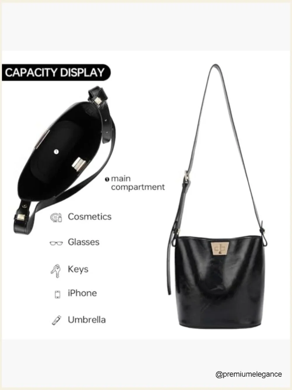 Vegan Leather Hobo Shoulder Crossbody Purse with Twist Lock